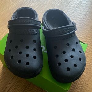 Crocs Classic Lined Clog Fuzzy Liner Black Unisex Size M 6 / W 8